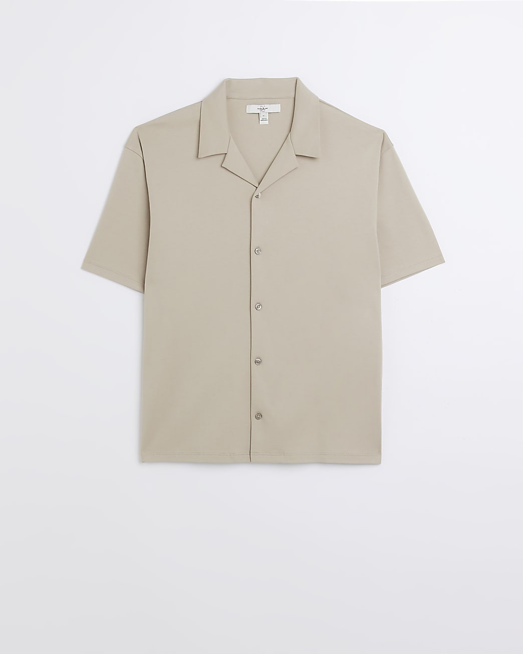 Stone regular fit jersey revere shirt