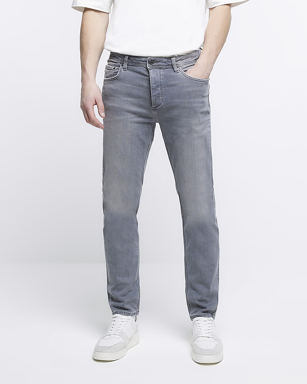 Grey slim fit jeans