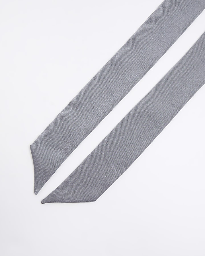 Silver Satin Scarf