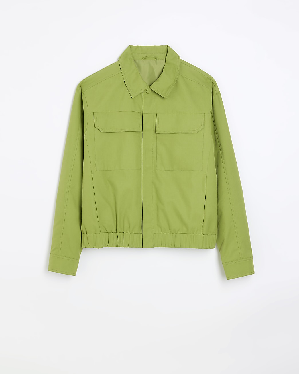 Green regular fit Harrington jacket