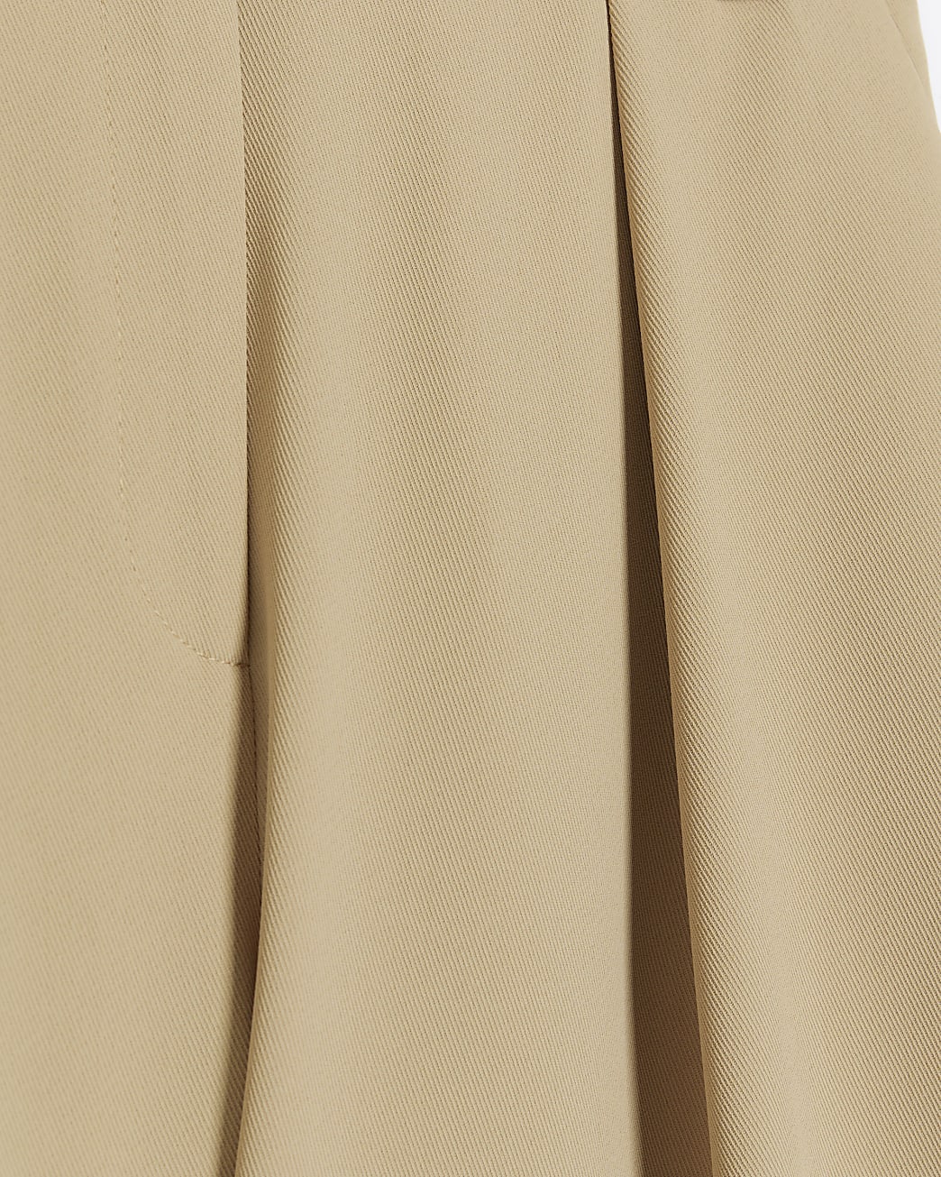 Petite beige wide leg trousers