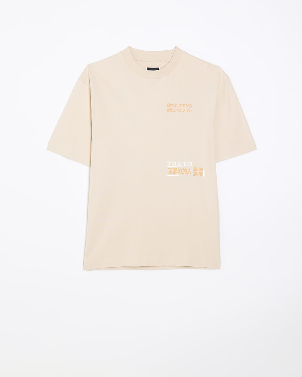 Stone regular fit Japanese graphic t-shirt