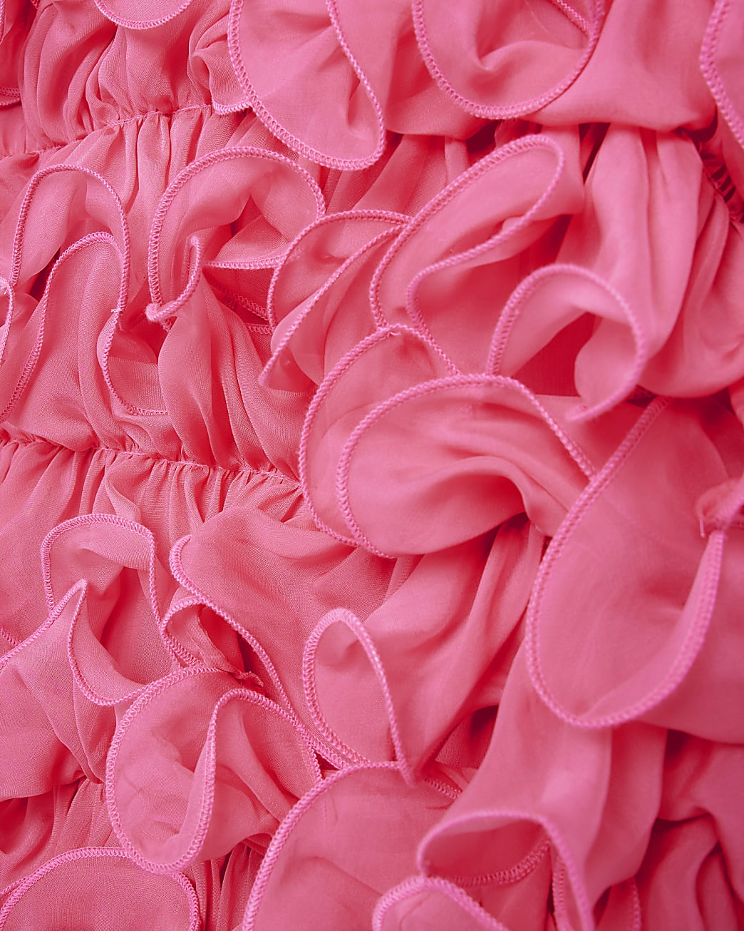 Plus pink ruffle smock mini dress