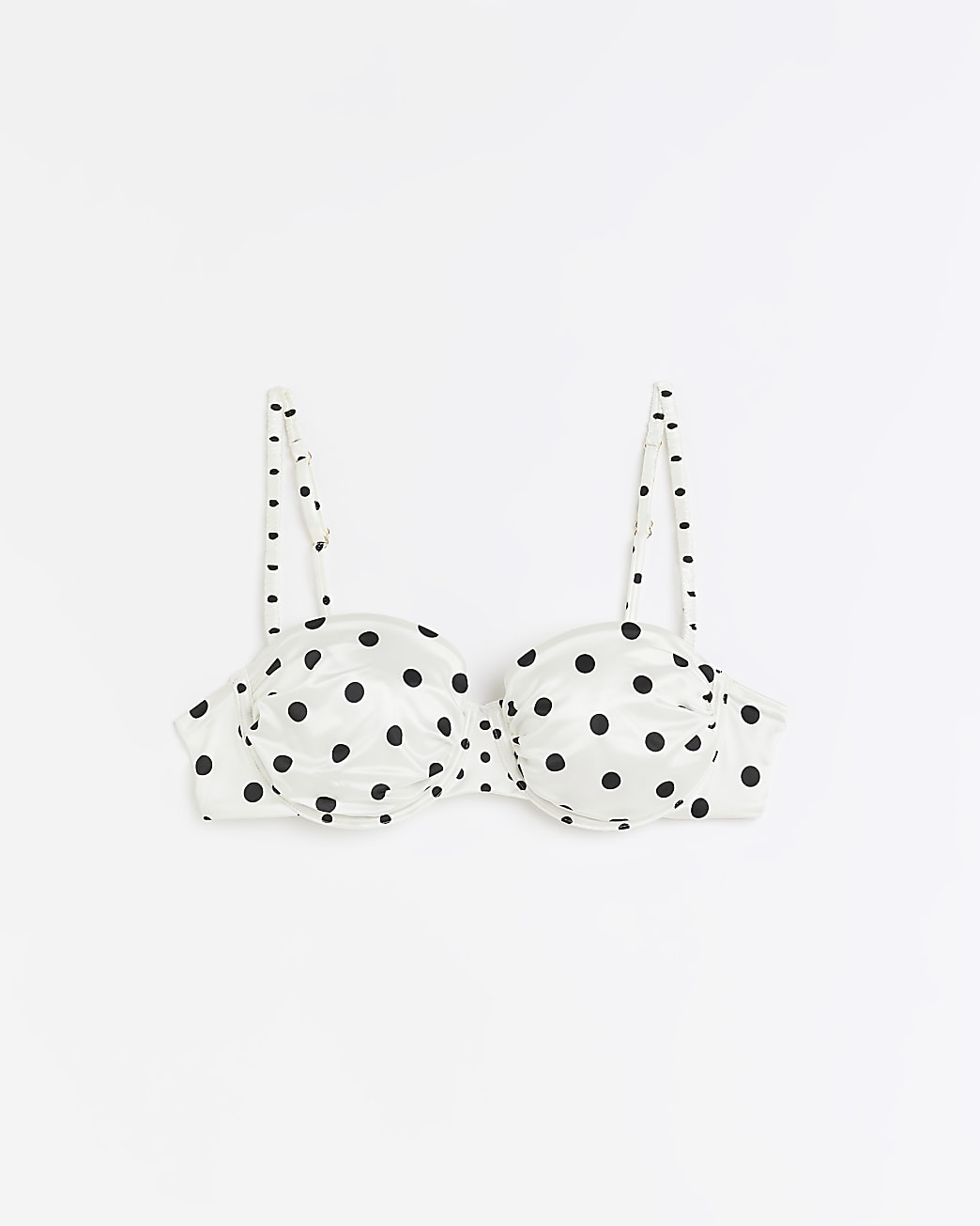 White Spot Balconette Bikini Top