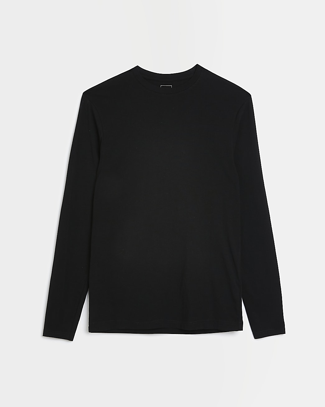 Black muscle fit long sleeve t-shirt