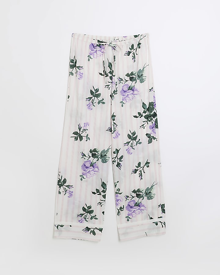 Pink print pyjama trousers