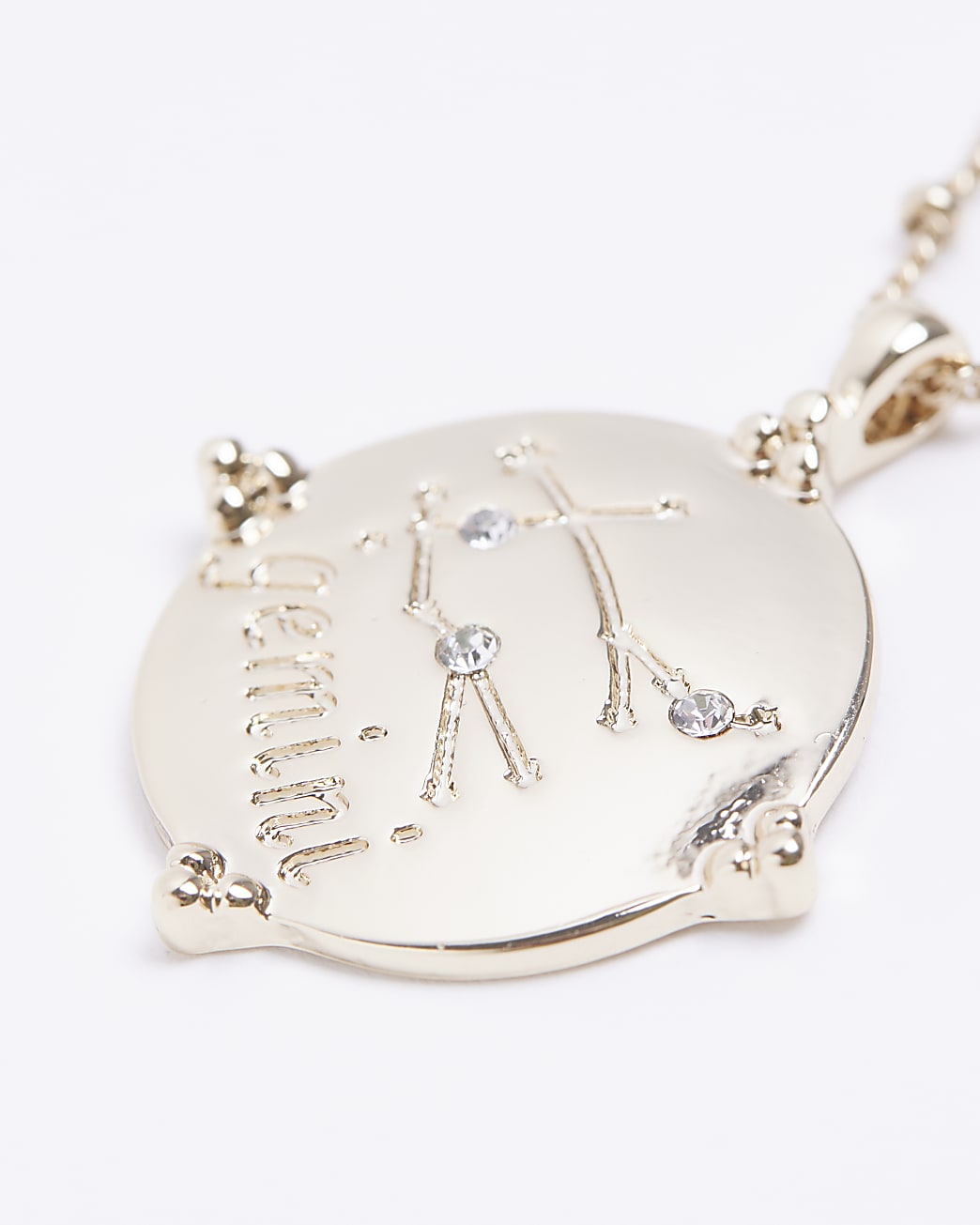 Gold Gemini Star Sign Necklace