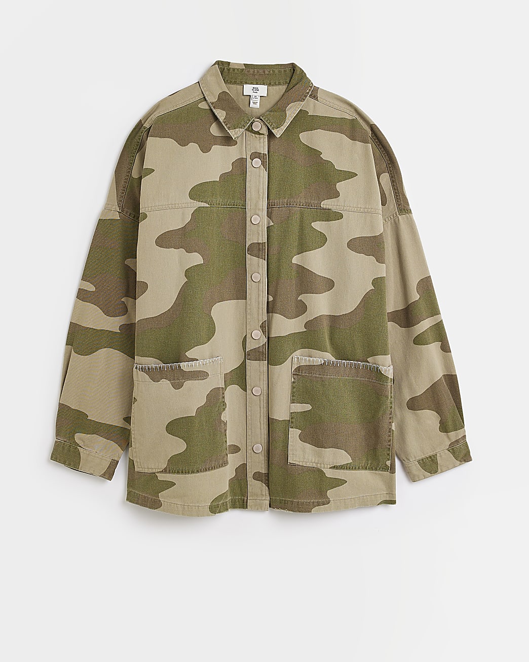 Plus khaki camo oversized jacket
