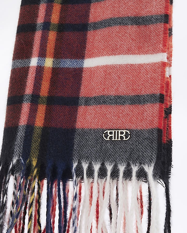 Red check scarf