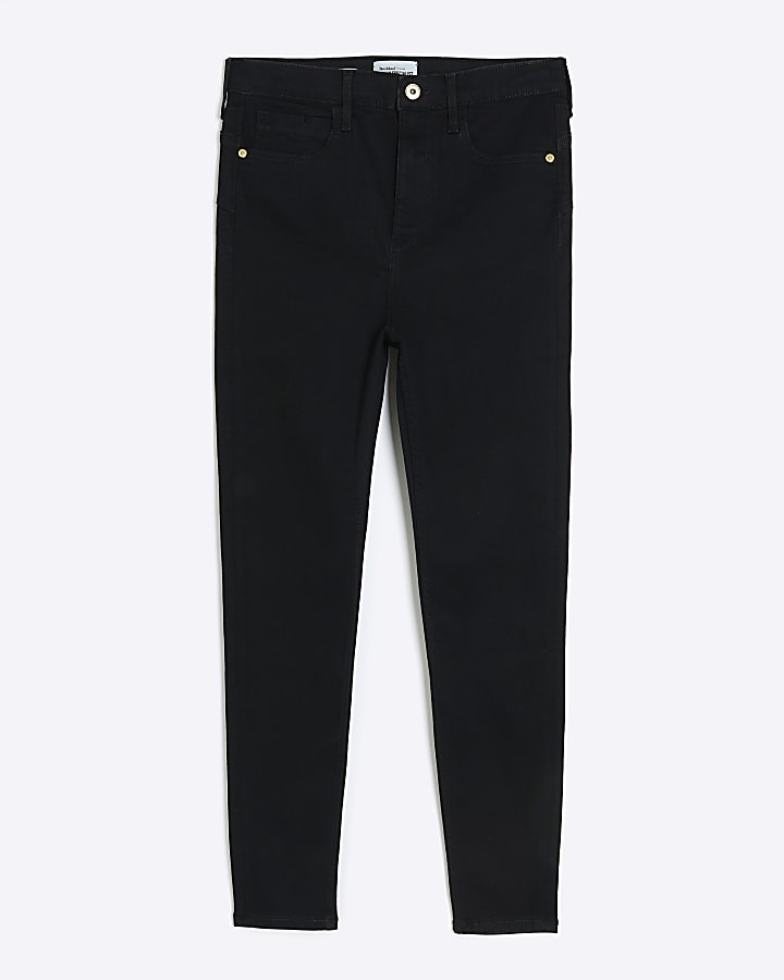 Black high rise sculpt skinny jeans