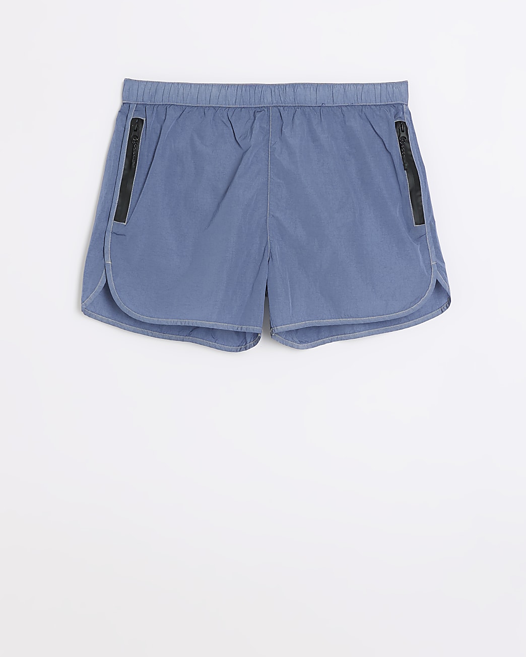 Blue regular fit iridescent swim shorts