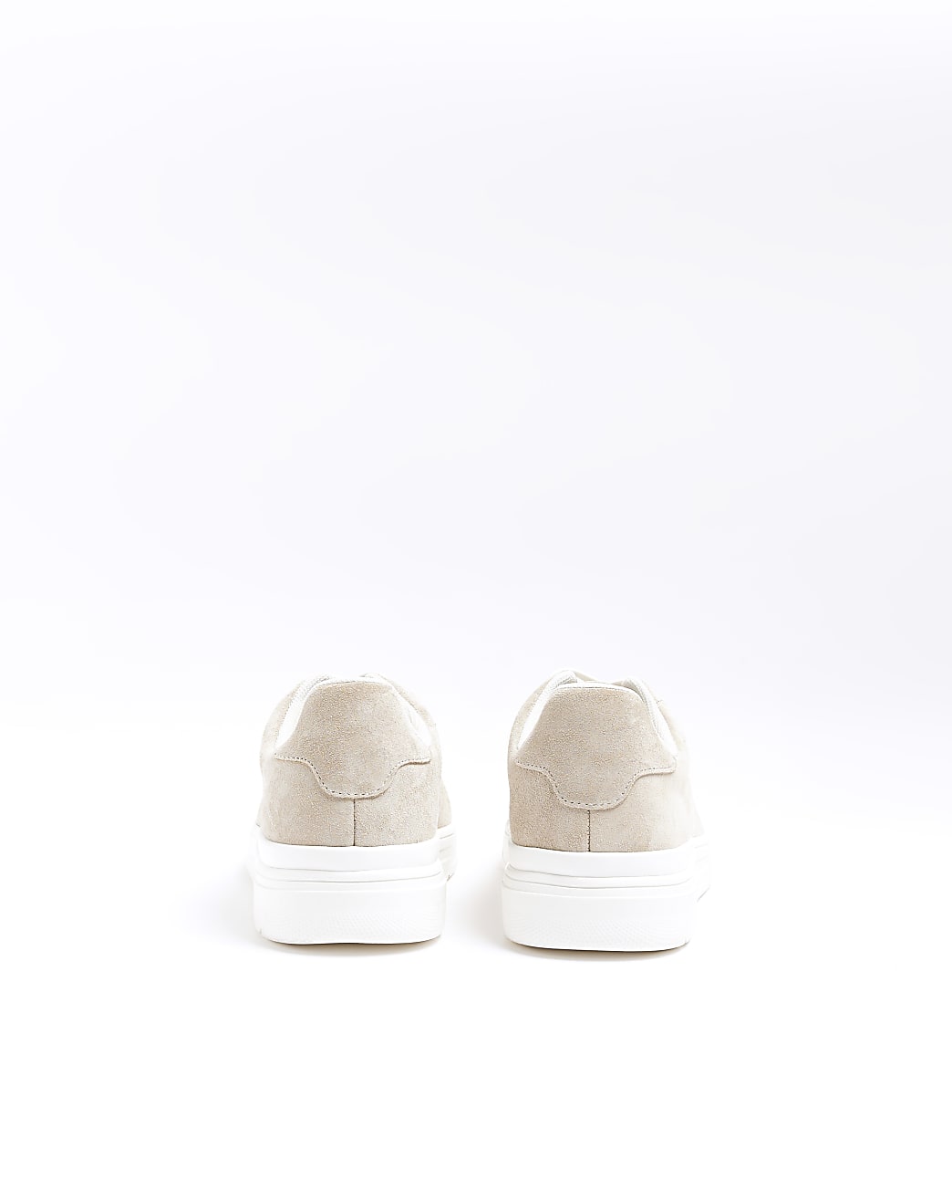 Stone suede lace up trainers