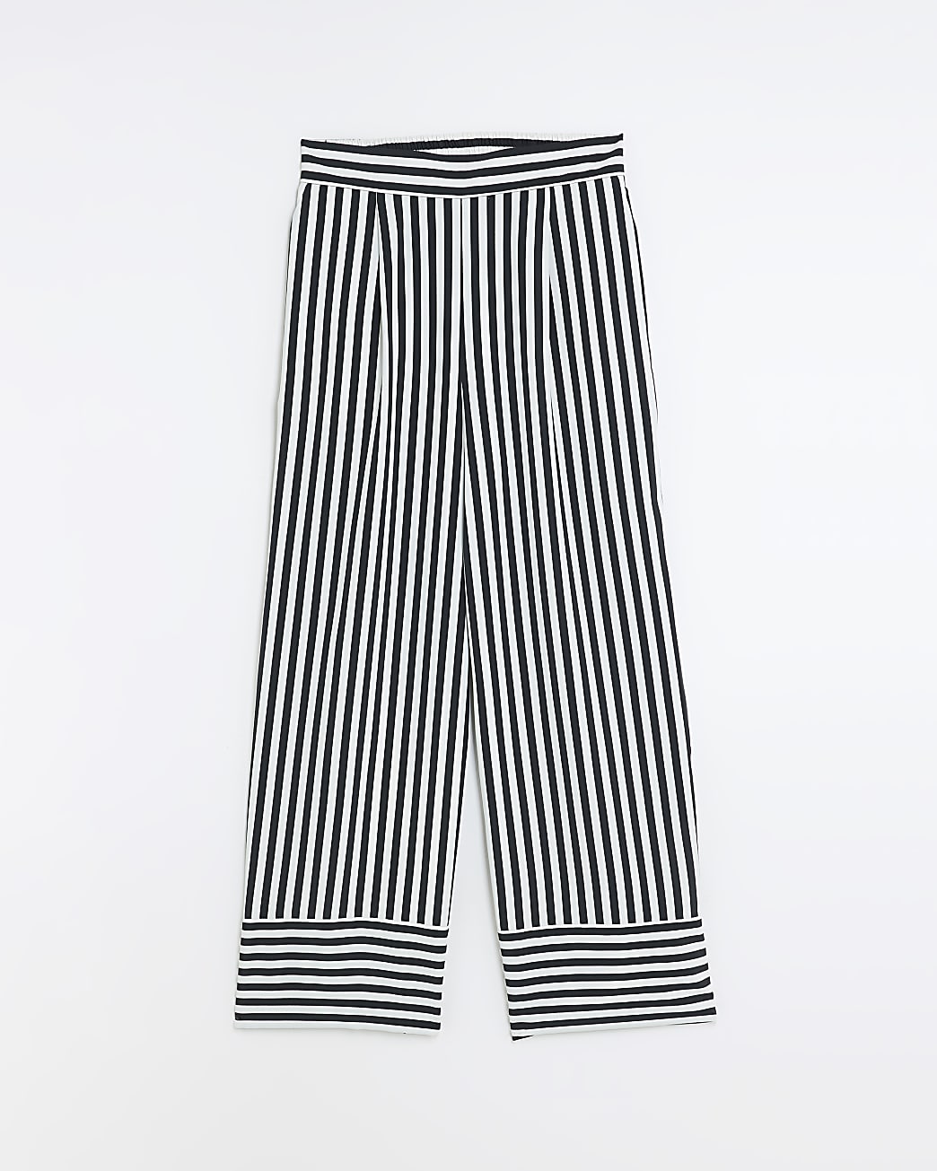 Black stripe wide leg trousers