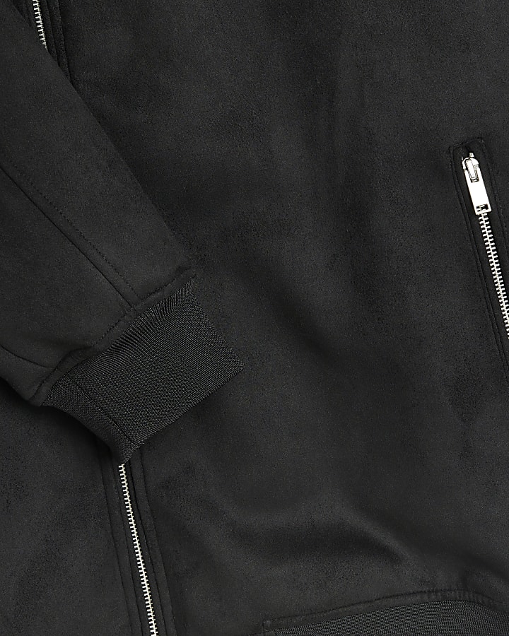 Big & Tall regular fit Suedette Bomber Jacket