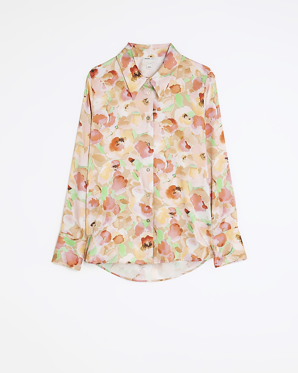 Pink floral oversized shirt