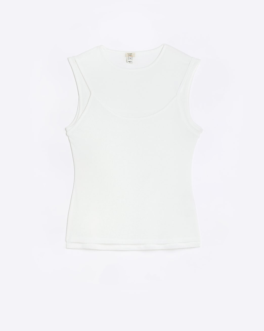 White double layered vest