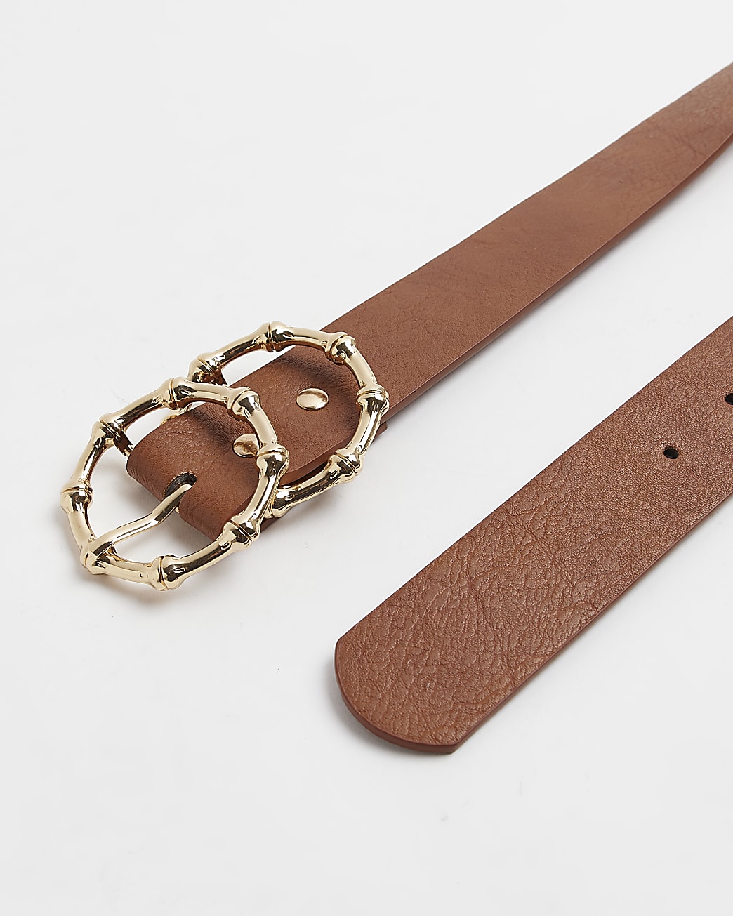 Brown textured belt
