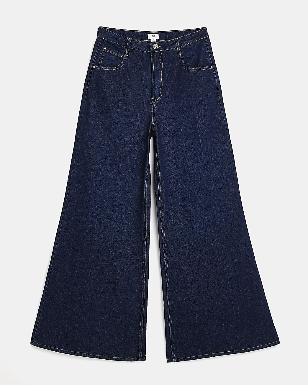 Blue high waisted ultra flared jeans