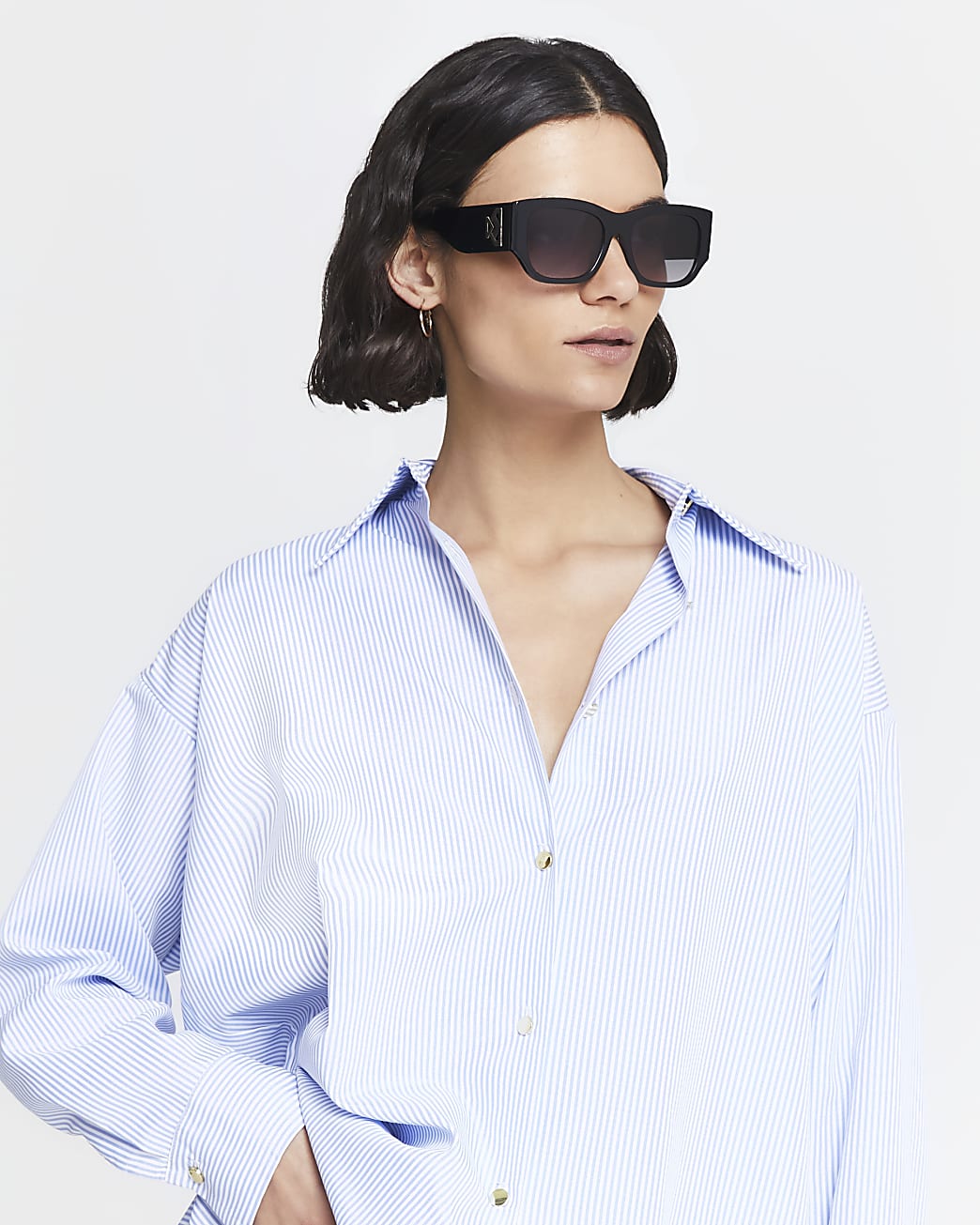 RSD Black acetate large cateye sunglasses
