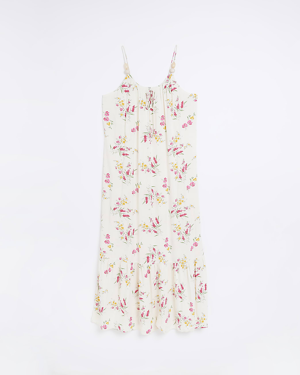 Yellow Floral Slip Maxi Dress