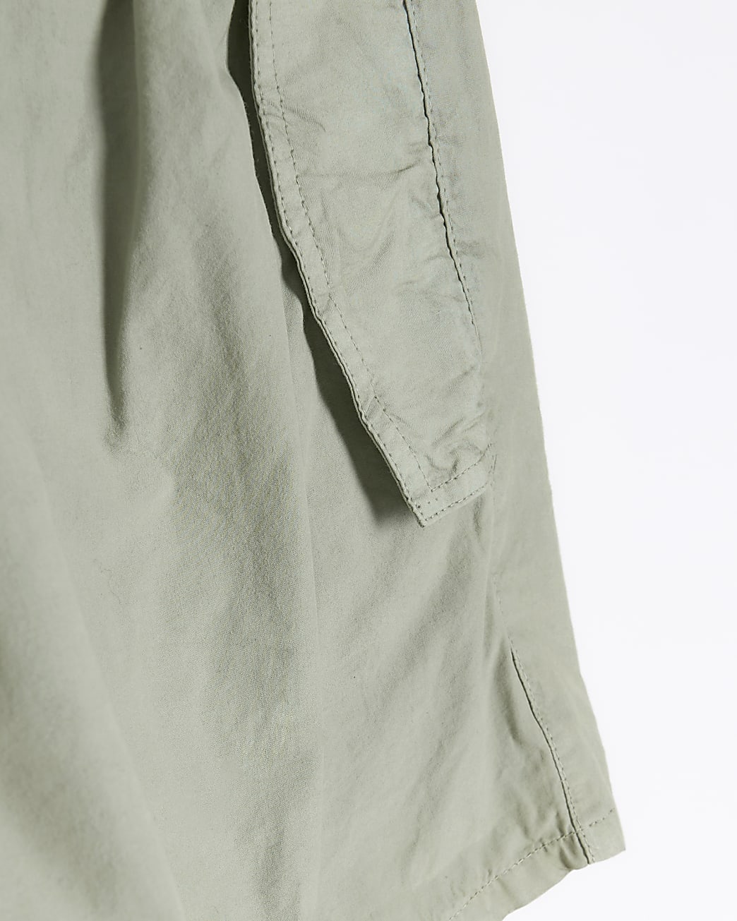 Petite green low rise parachute shorts