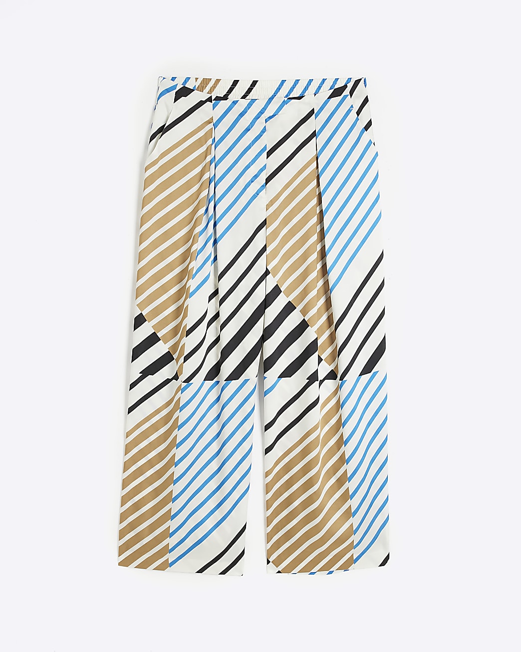 Plus blue RI Studio stripe wide leg trousers