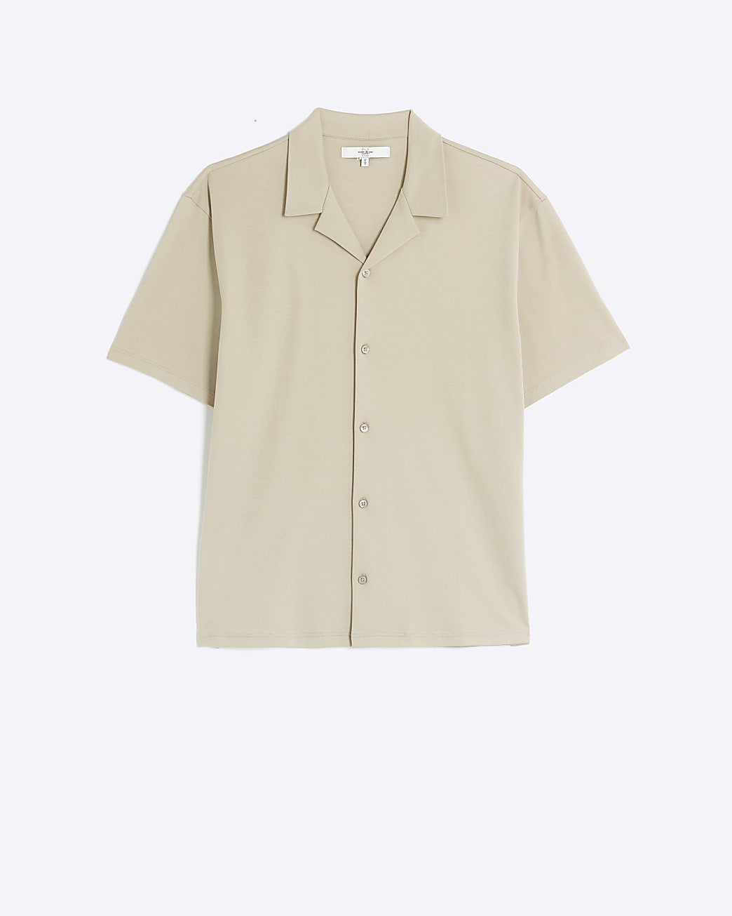 Stone regular fit jersey revere shirt