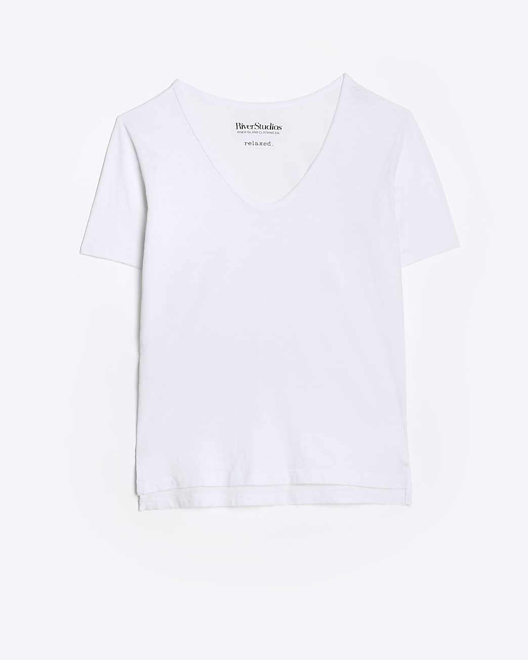 White scoop neck t-shirt