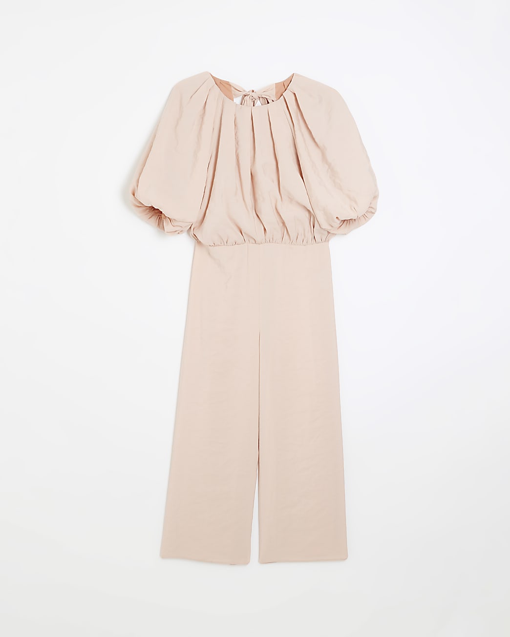 Pink puff short sleeve jumpsuit