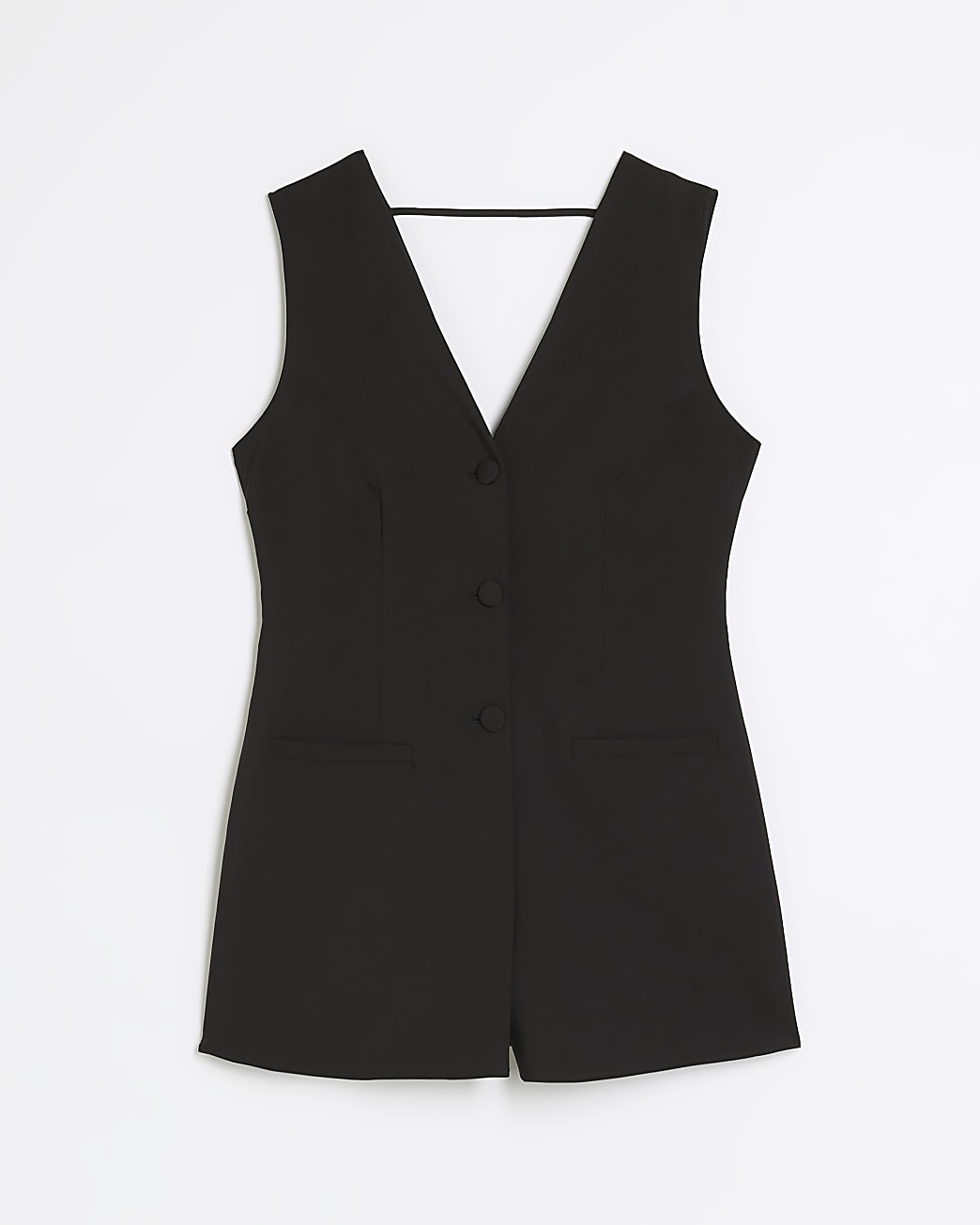 Black tailored playsuit