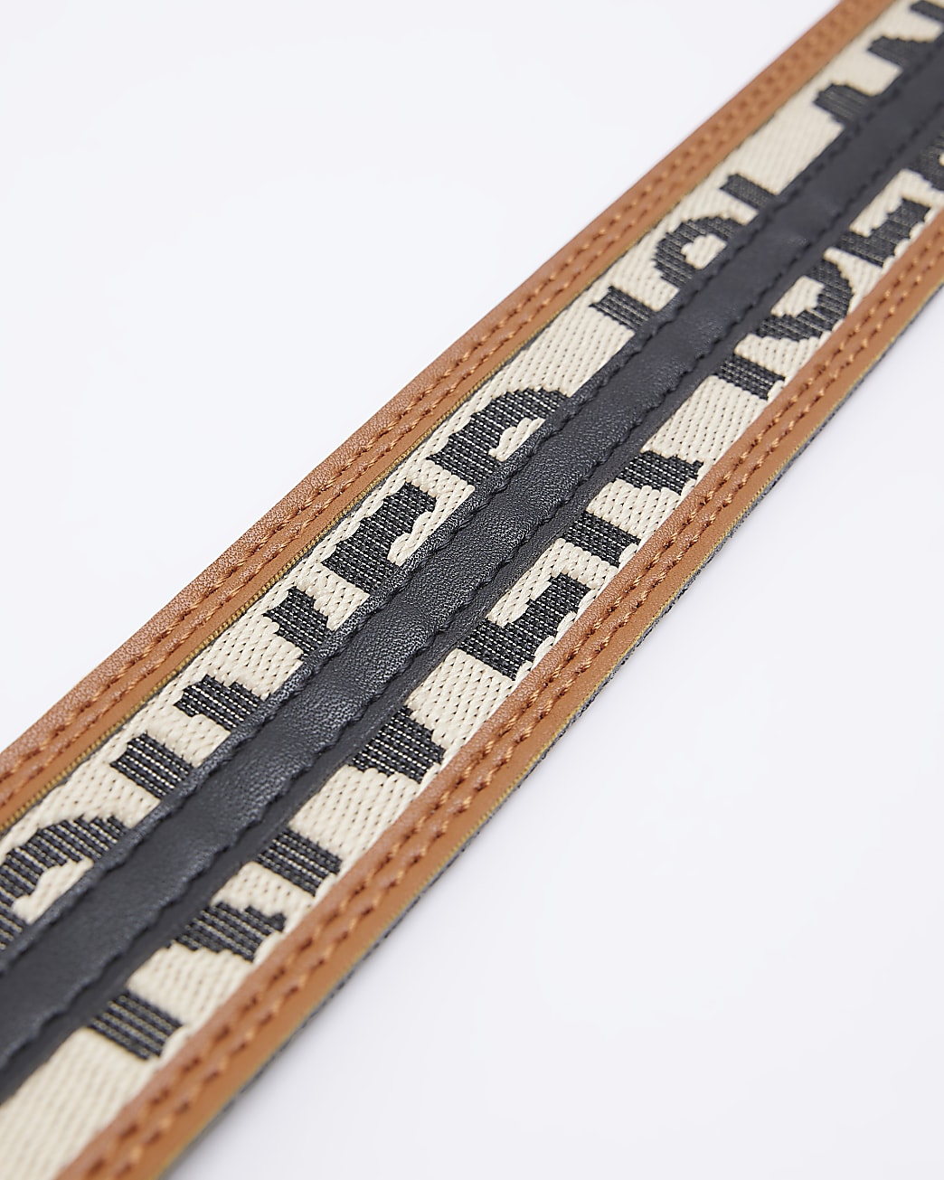 Brown RI monogram belt