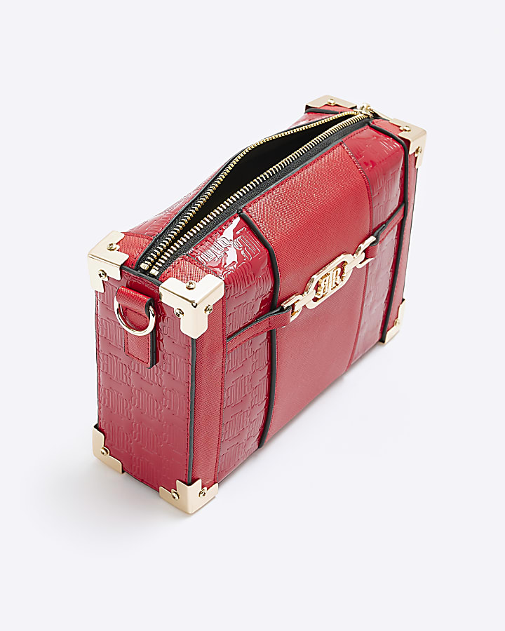Red embossed trunk bag