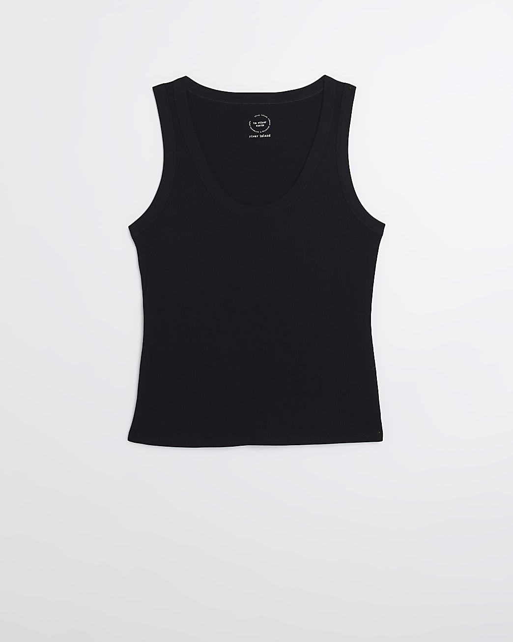 Plus black scoop neck vest top