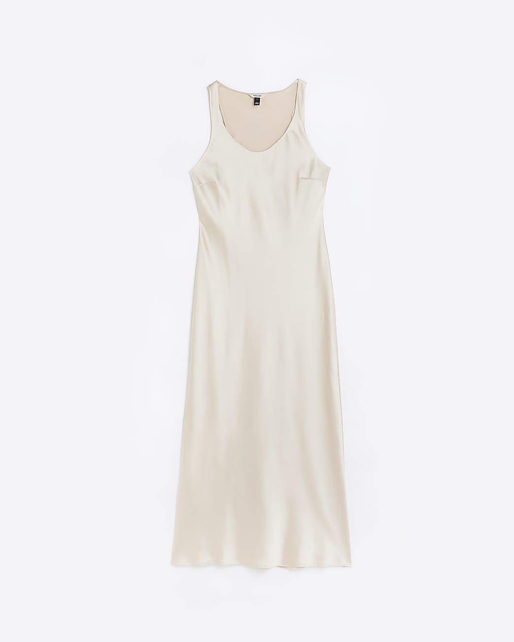 Petite beige maxi slip tank dress