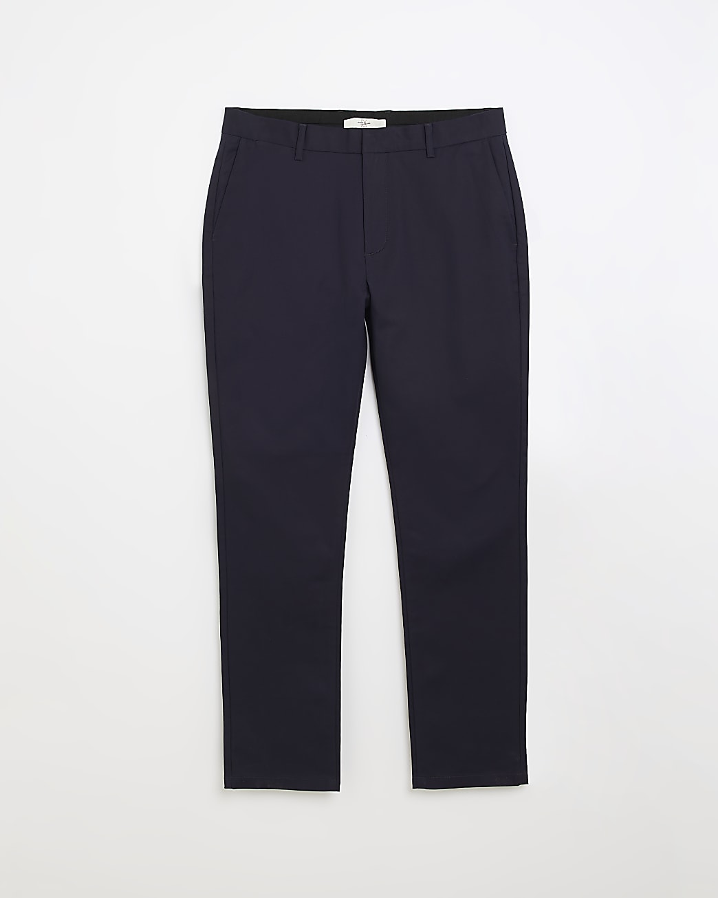 Dark blue slim fit smart chino trousers