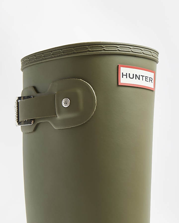 Hunter khaki wellington boots