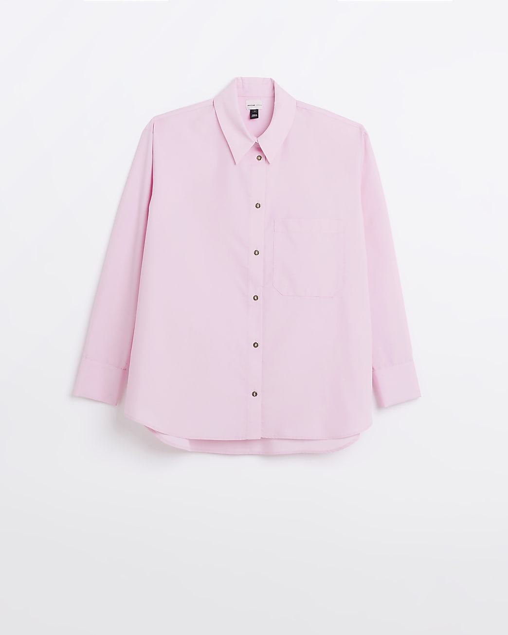 Pink oversized long sleeve shirt