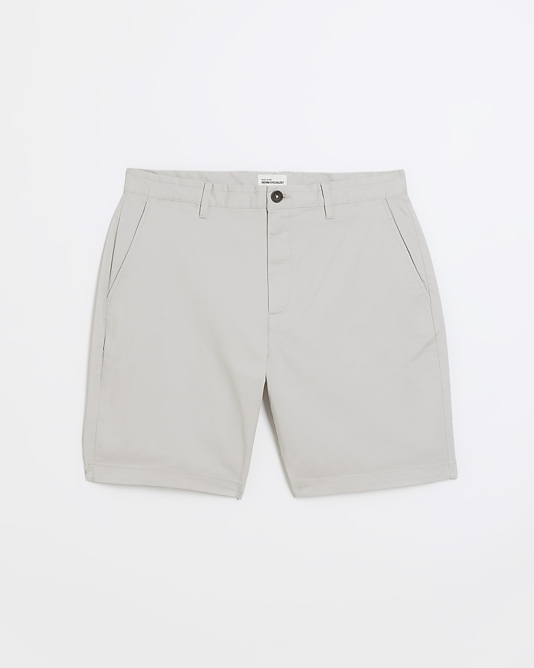 Light grey slim fit chino shorts