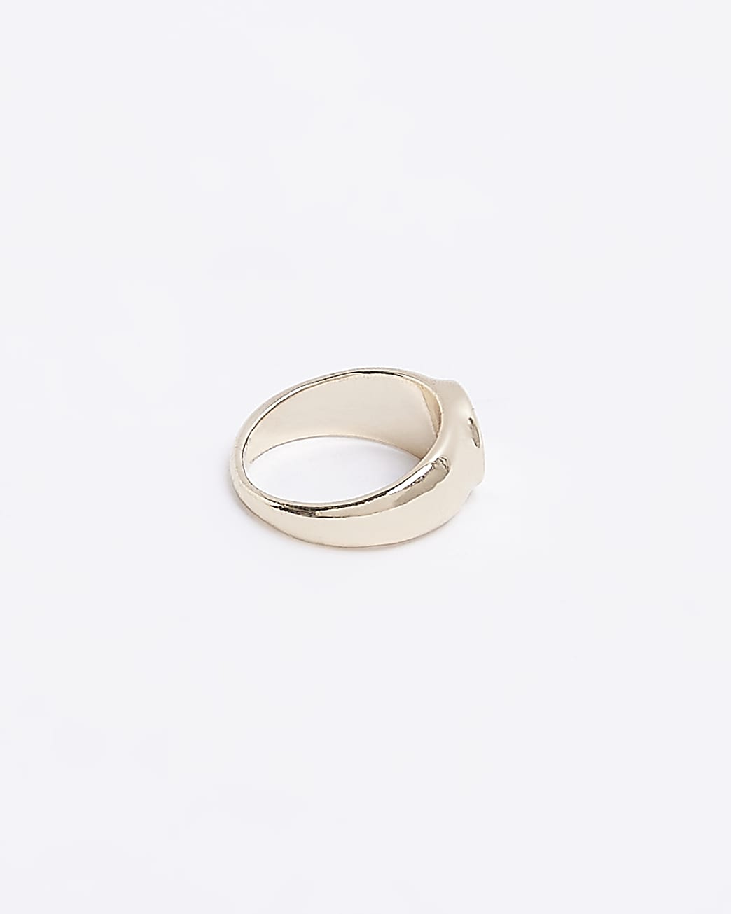 Gold colour star signet pinky ring