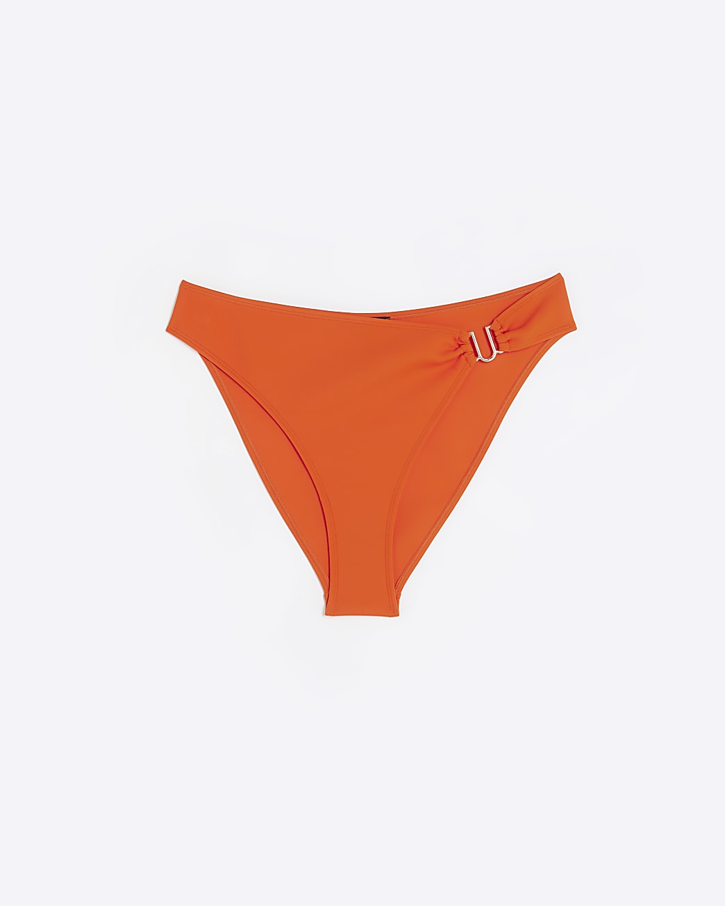 Red high waisted bikini bottoms