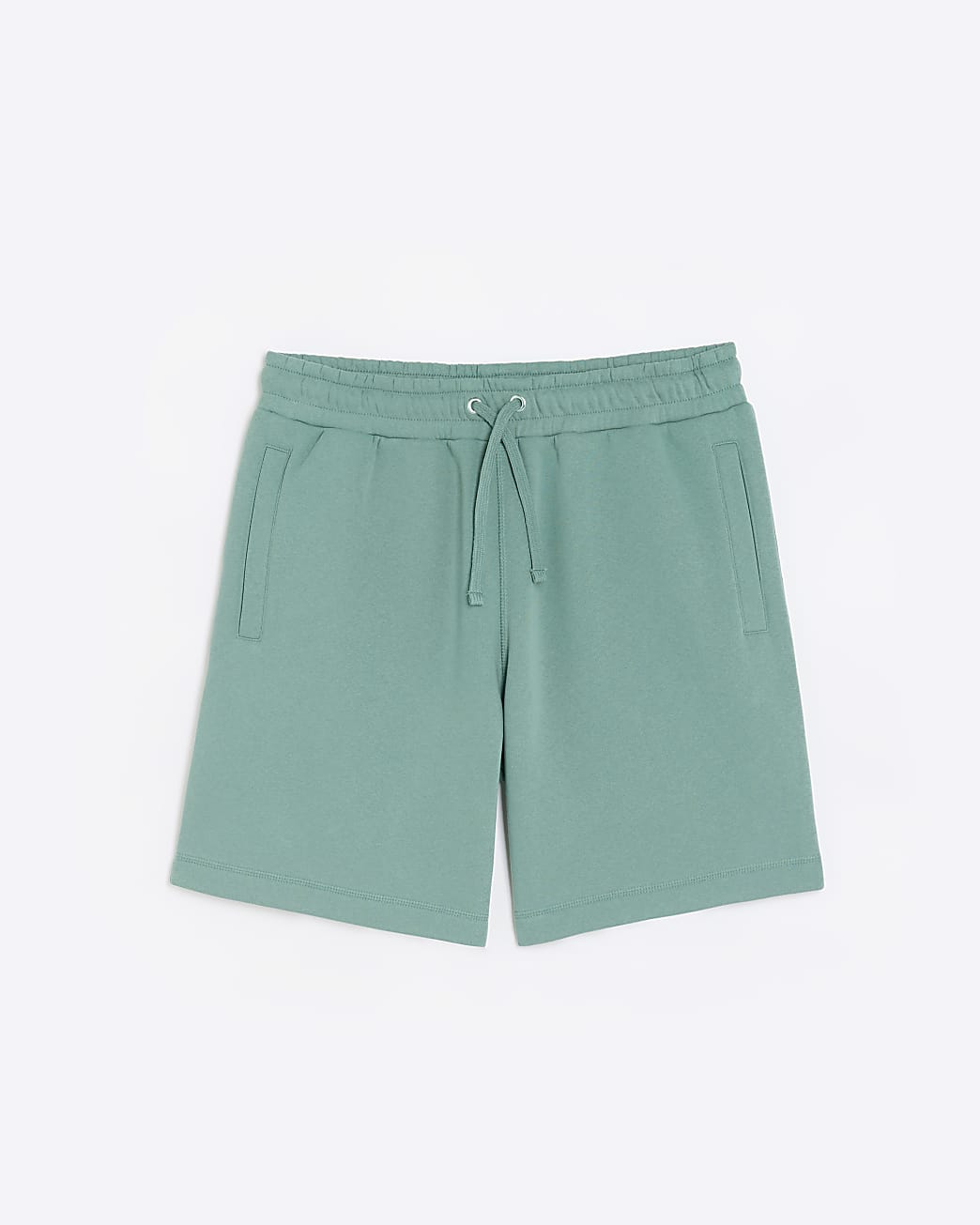 Green regular fit shorts