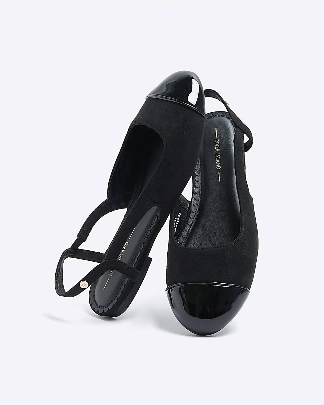 Black slingback ballerina shoes