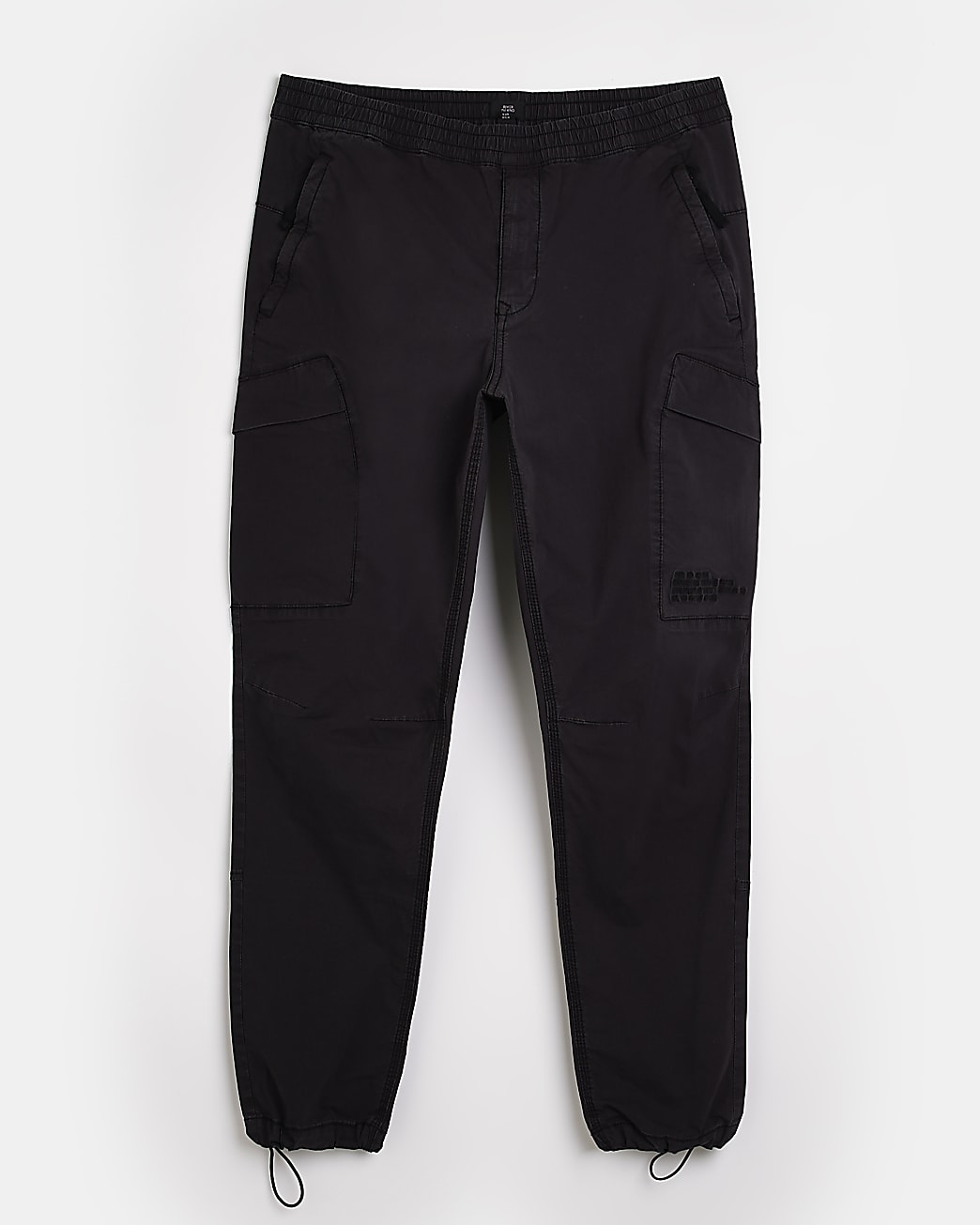 Black Washed Regular fit Cargo trousers