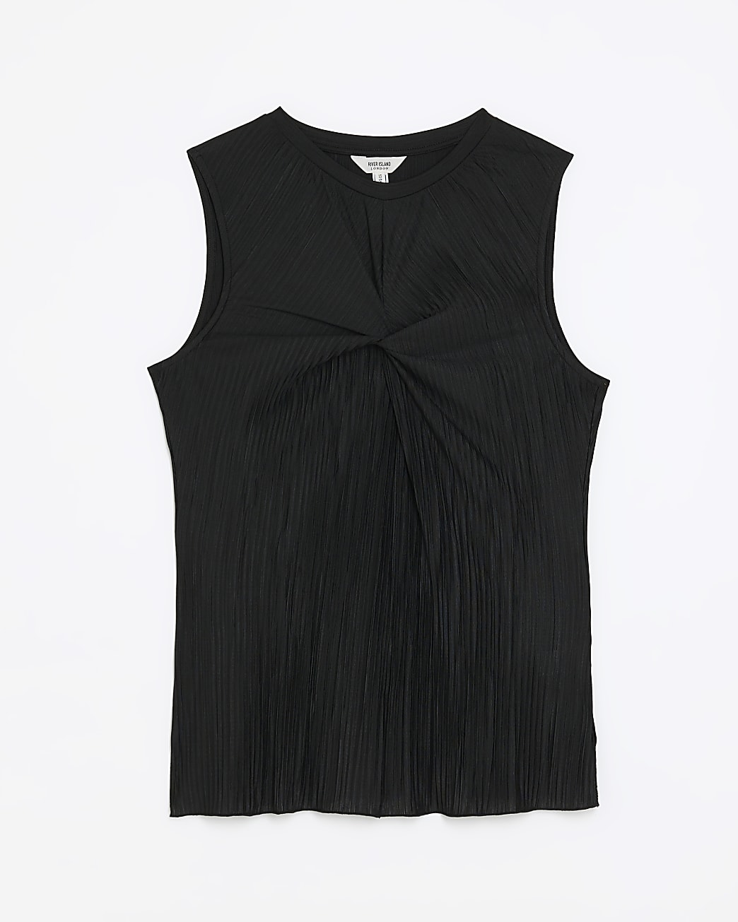 Black twist sleeveless top