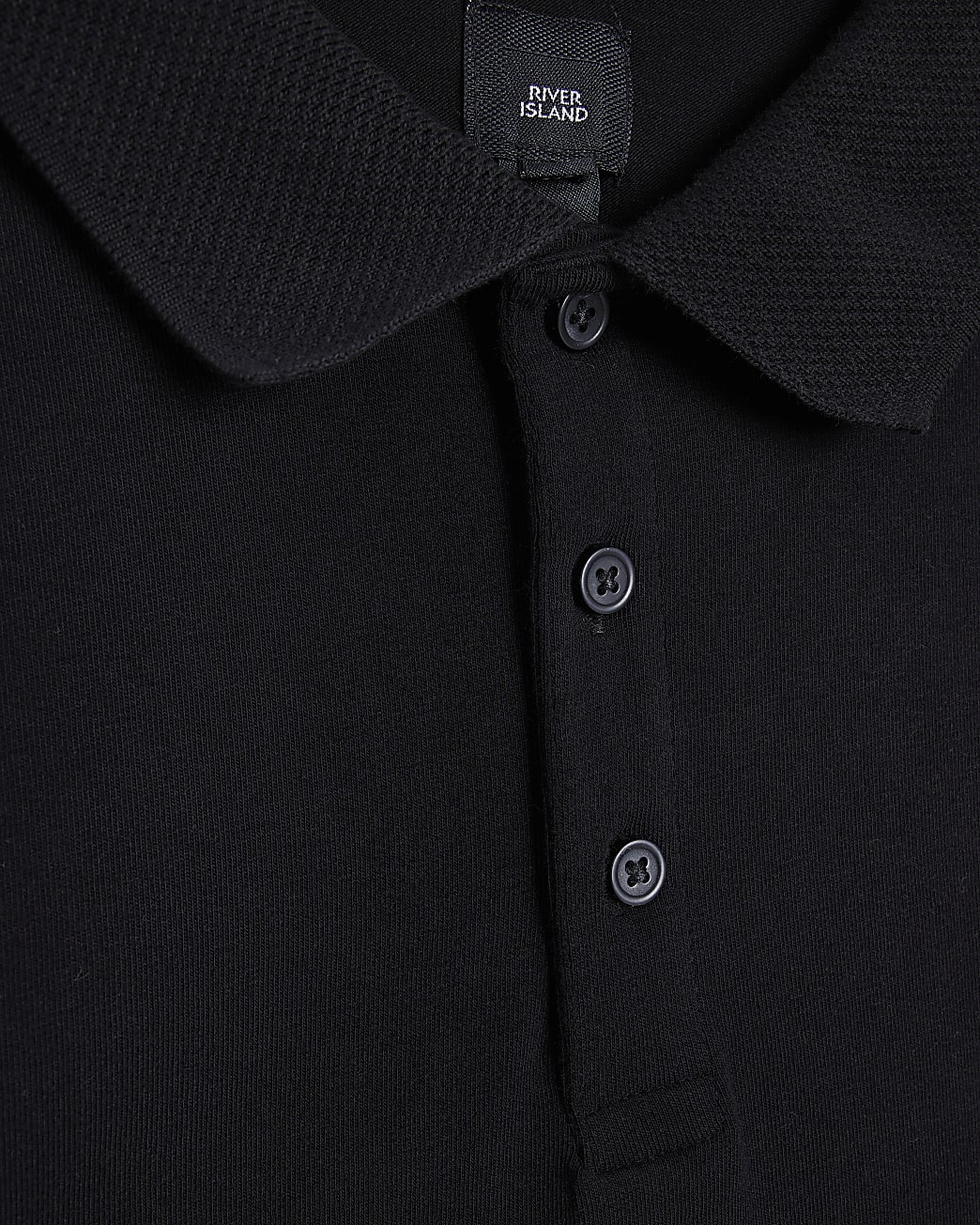 Black muscle fit short sleeve polo shirt