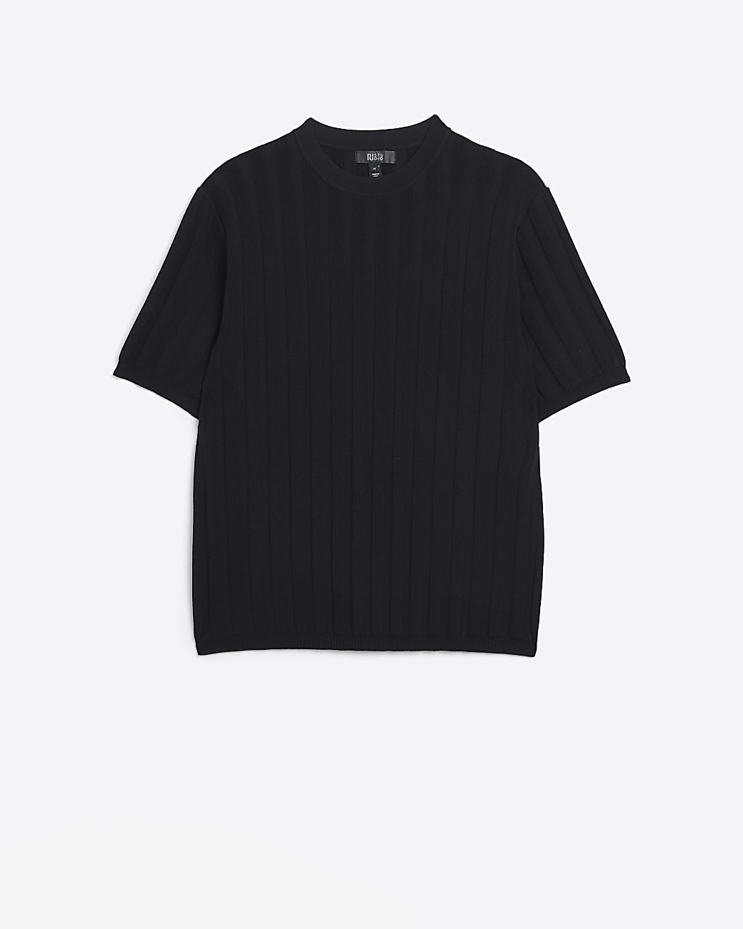 Black RI Studio regular fit rib t-shirt