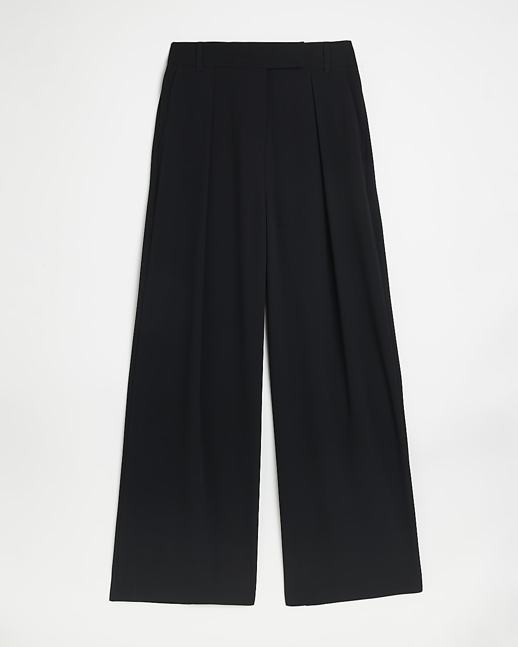 Black high waisted wide leg trousers