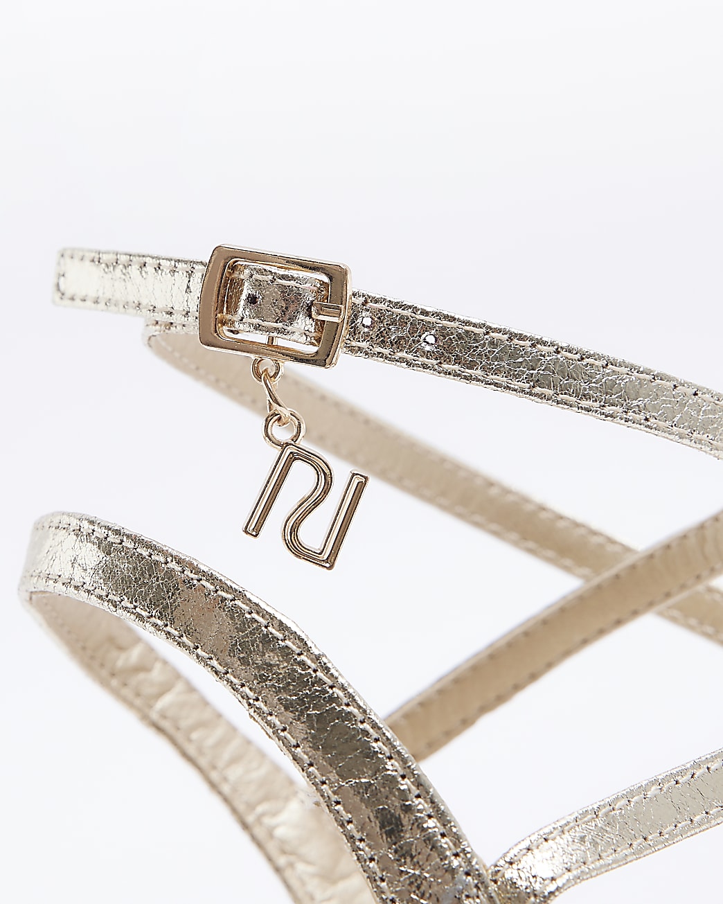 Gold wide fit platform heeled sandals