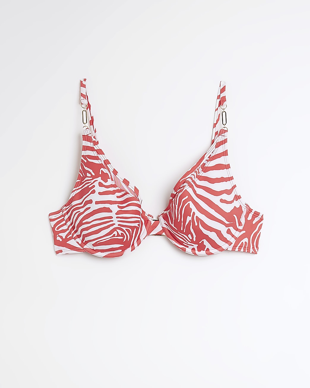 Red Balconette Bikini Top