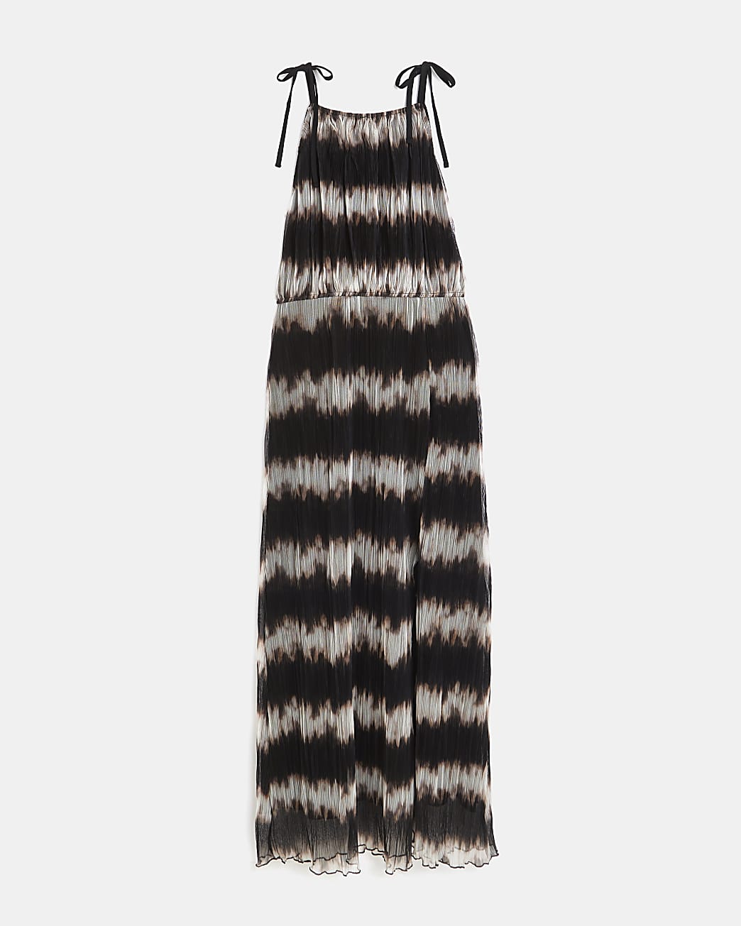 Black printed cami maxi dress